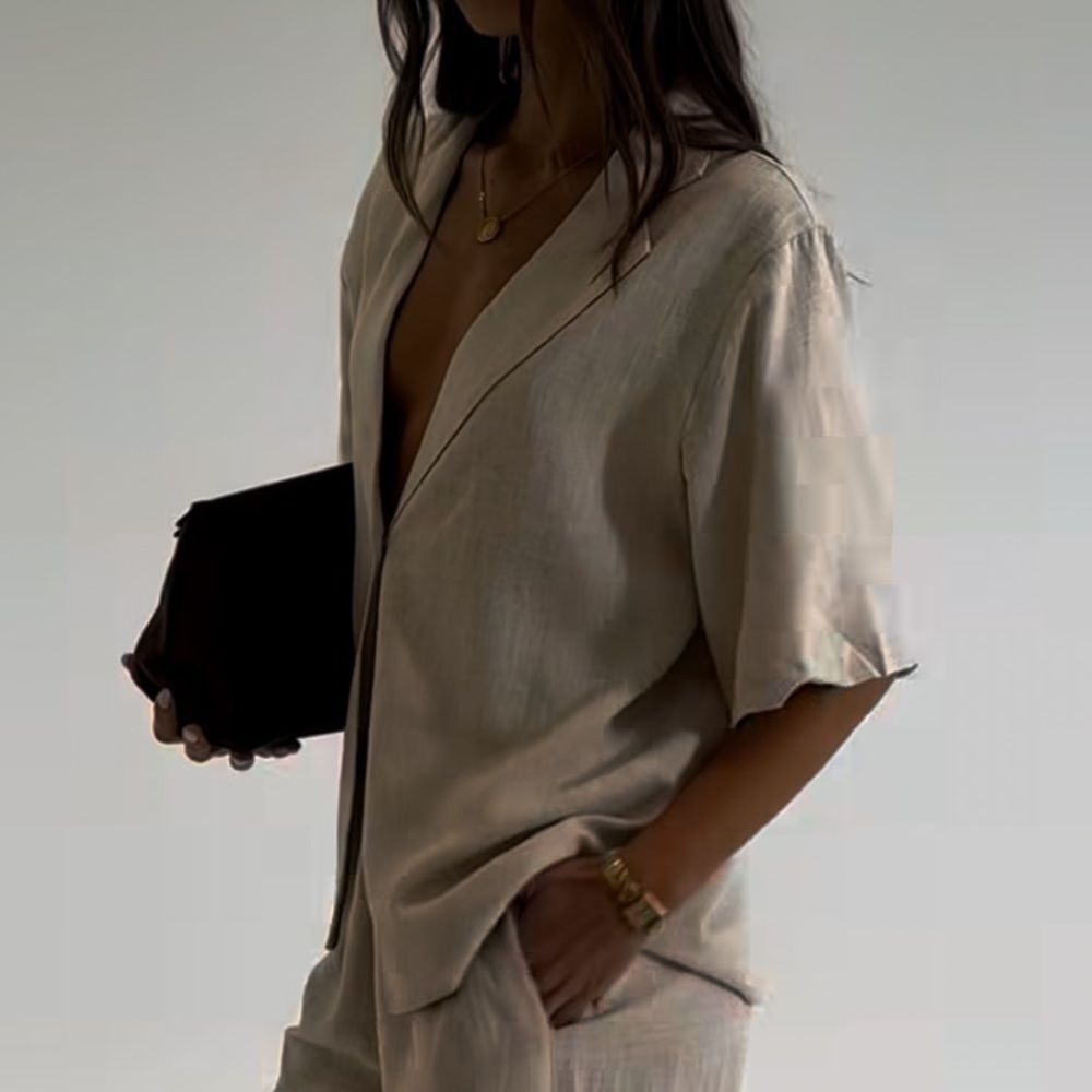 100% silk button up